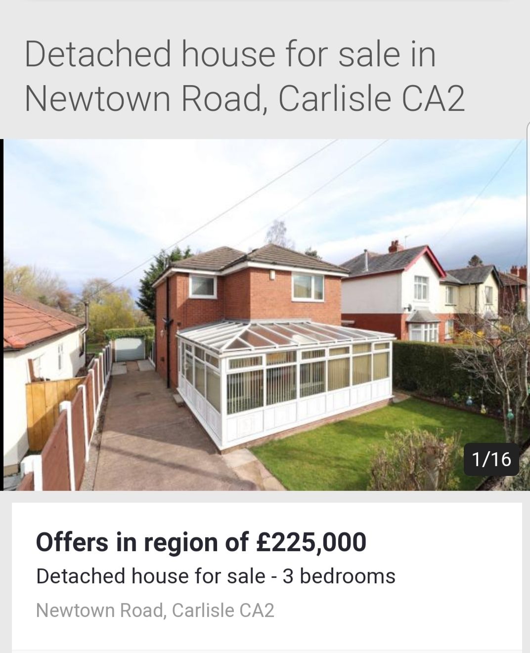 3 bedroom detached house for sale, Newtown Road, Carlisle, CA2 7NJ